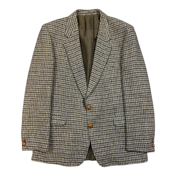 Centaur Original Harris Tweed Blazer Men's 44R 100% Wool Earthy Multi-Color